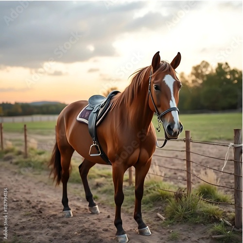 horse in the field