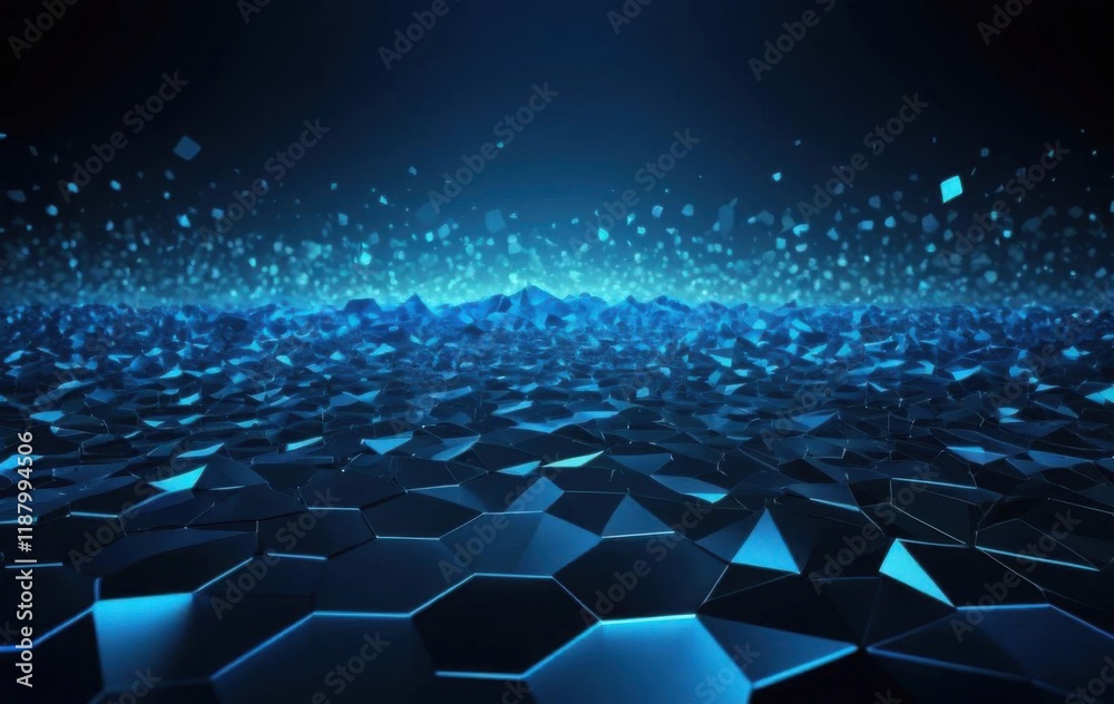 Fototapeta premium Blue background image, digital gradation, light, banner, texture, space