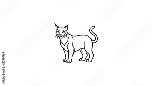 bobcat logo, design, art, logo design, minimalist, line art