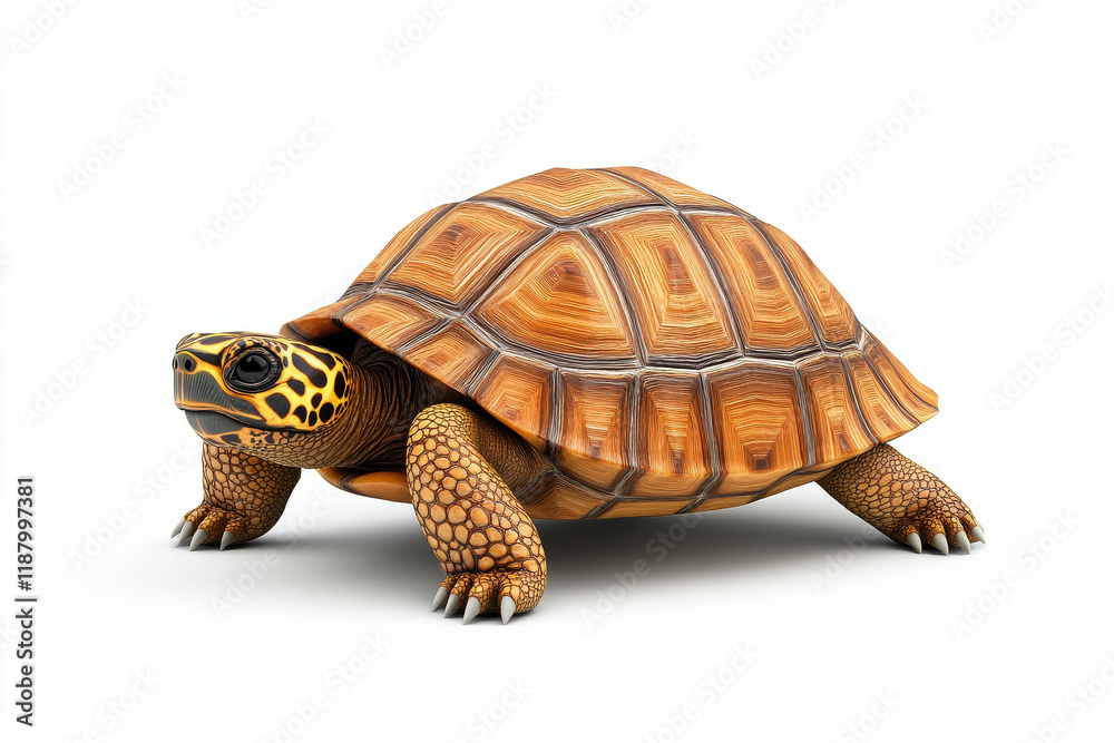 Obraz premium Majestic Tortoise: A 3D Render of Nature's Gem
