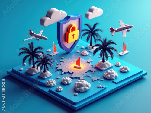 Shield Digital Computer System Security and island 3d travel time
