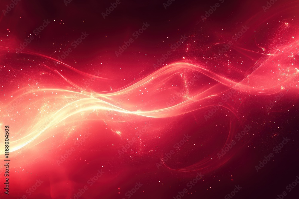 Obraz premium Dynamic red gradient waves digital art vivid background abstract concept modern aesthetic