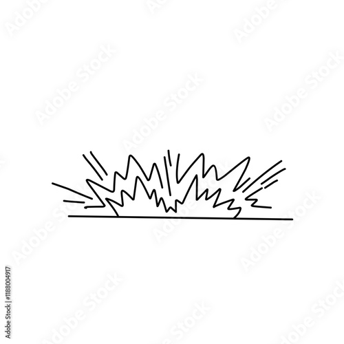 Cartoon doodle bomb explosion