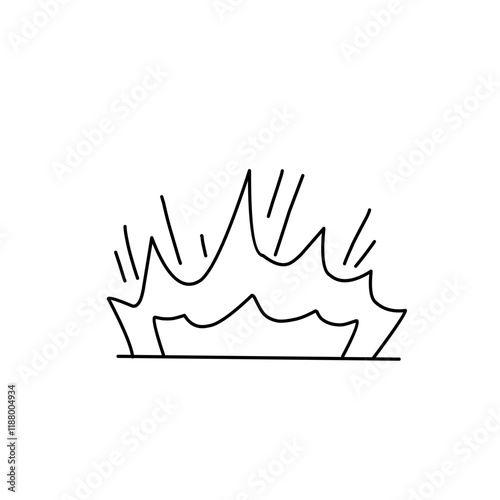 Cartoon doodle bomb explosion