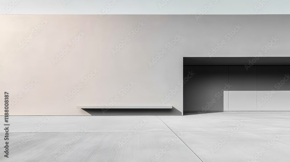 Fototapeta premium Modern architectural design featuring minimalist elements and subtle color contrasts