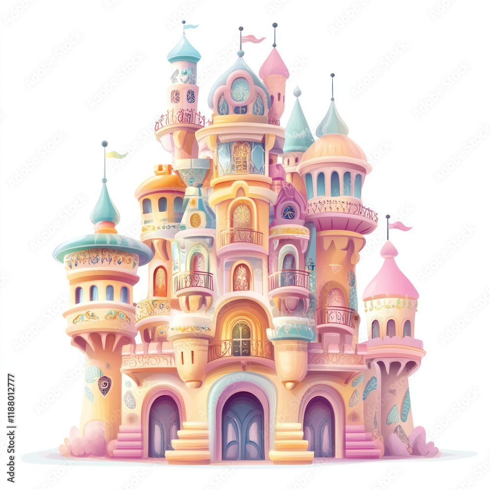 Fototapeta premium Whimsical Colorful Castle