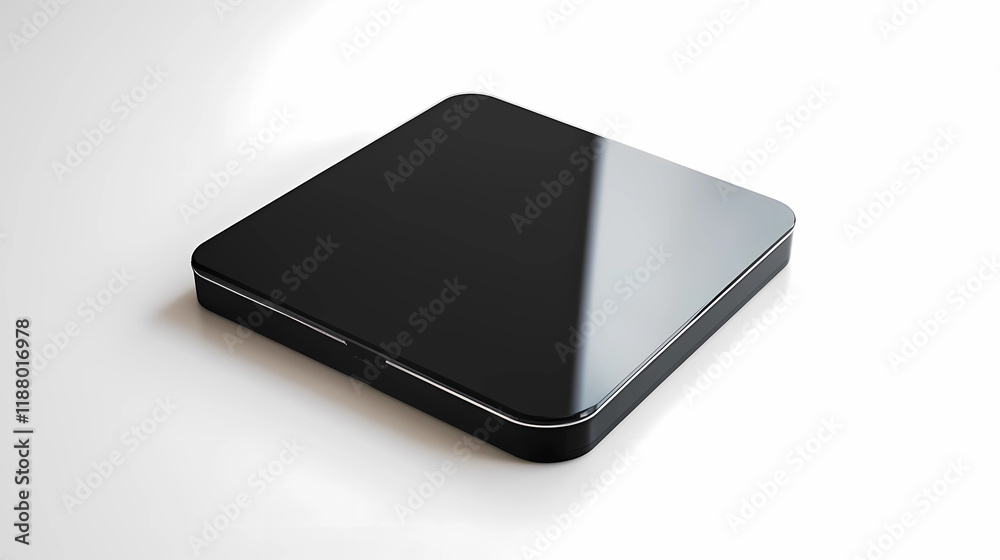 Minimalist Black Smart Scale on a Pristine White Background Minimalist Black Smart Scale on a Pristine White Background