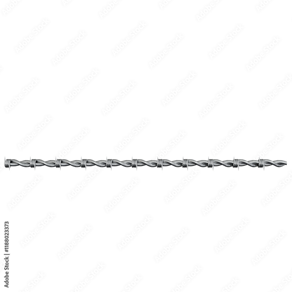 Barbed wire isolated on a white background. Metal steel barbed wire Barbed wire isolated on a white background. Metal steel barbed wire