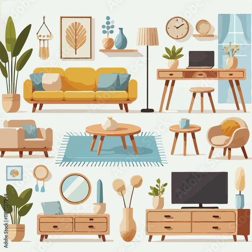 flat furniture icon vector illustration