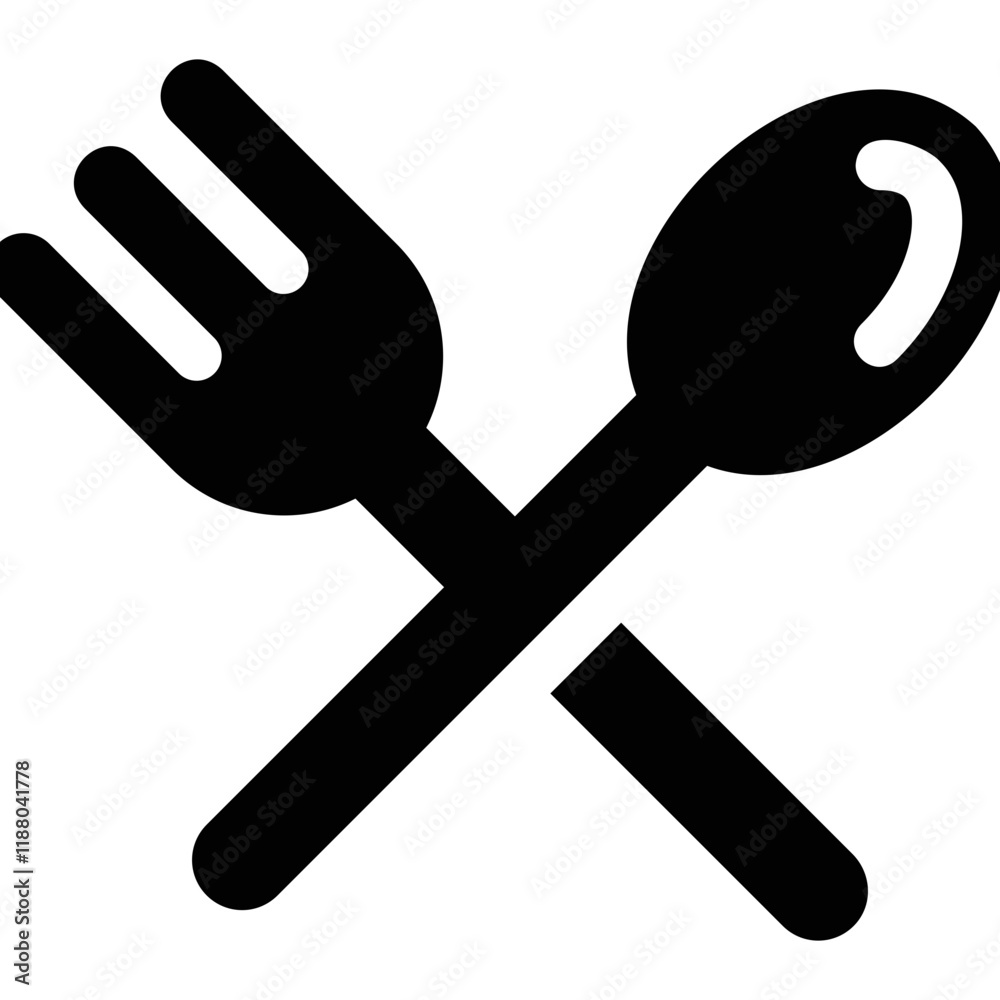 Simple vector icon cutlery Simple vector icon cutlery