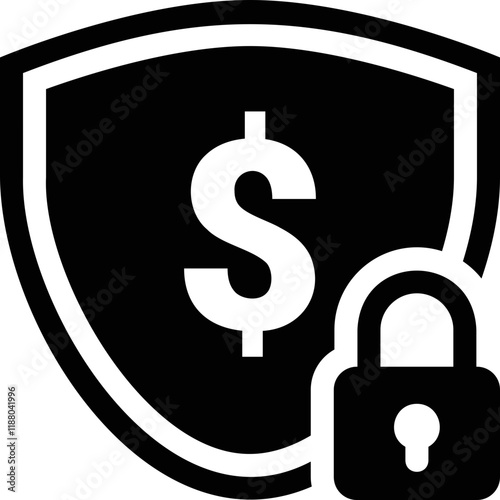 Simple vector icon money investment protection