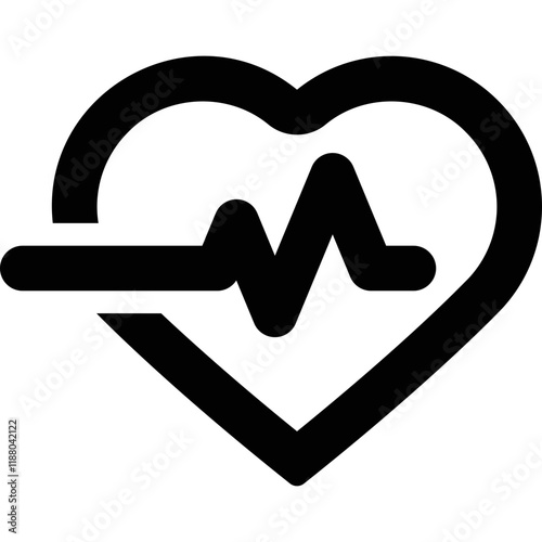 Simple vector icon heart rate