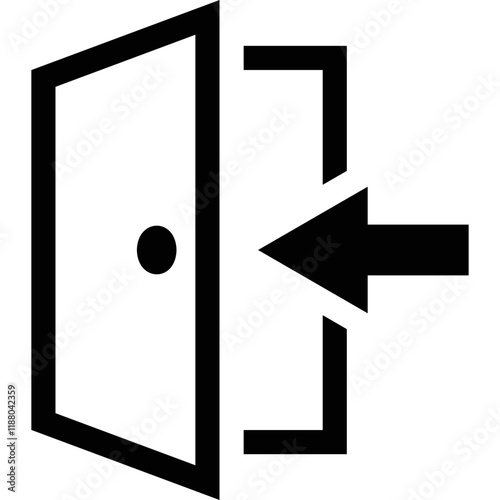 Simple vector icon exit