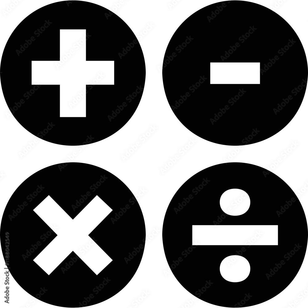 Fototapeta premium Simple vector icon calculator