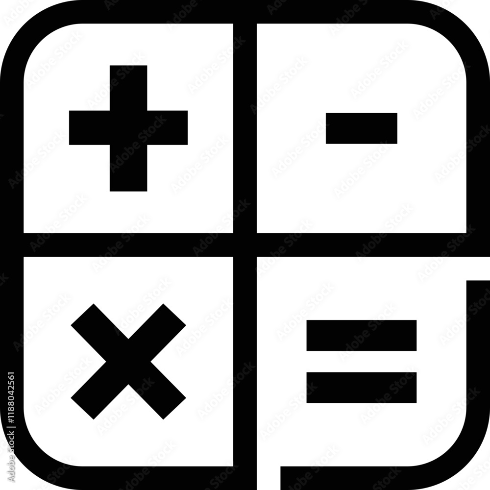 Obraz premium Simple vector icon calculator