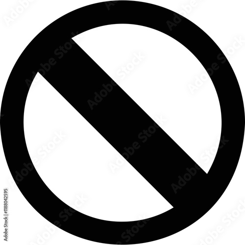 Simple vector icon prohibition