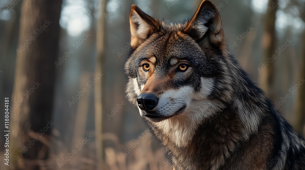 Obraz premium gray wolf lupus