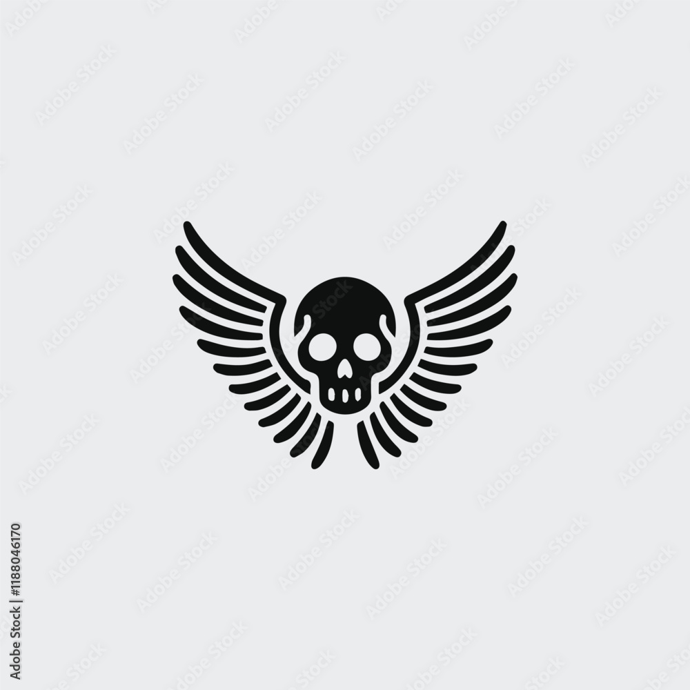 Obraz premium Skull wings logo