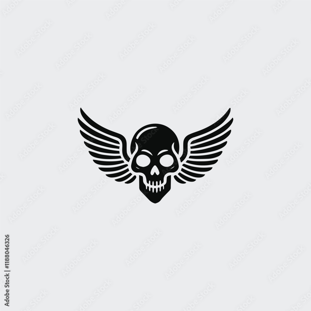 Obraz premium Skull wings logo