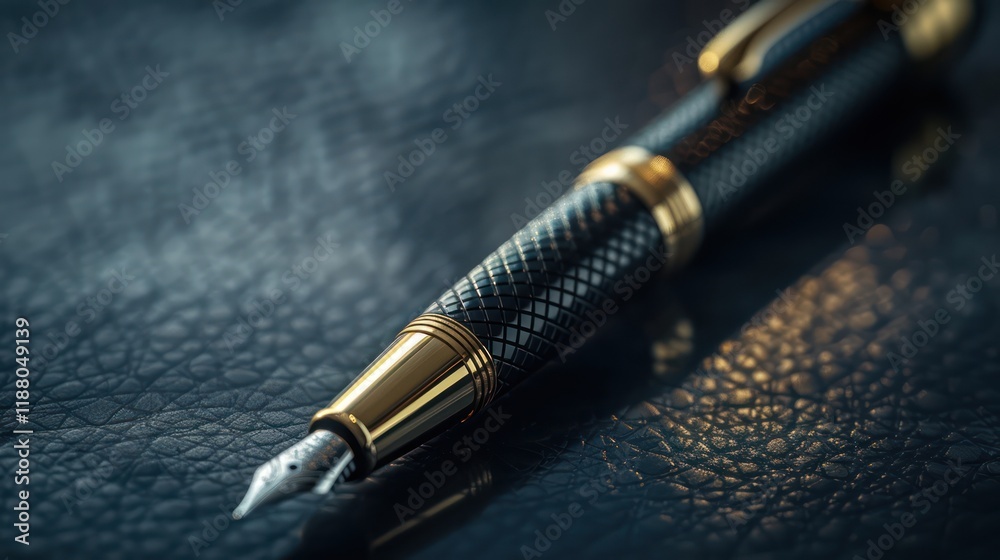 luxury pen with modern design on black background luxury pen with modern design on black background