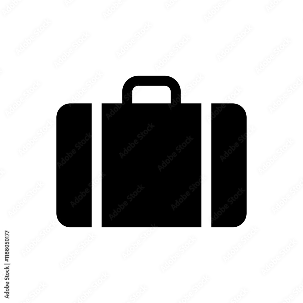 bag Suitcase with a handle and wheels, symbolizing travel, packing, and portability. bag Suitcase with a handle and wheels, symbolizing travel, packing, and portability.
