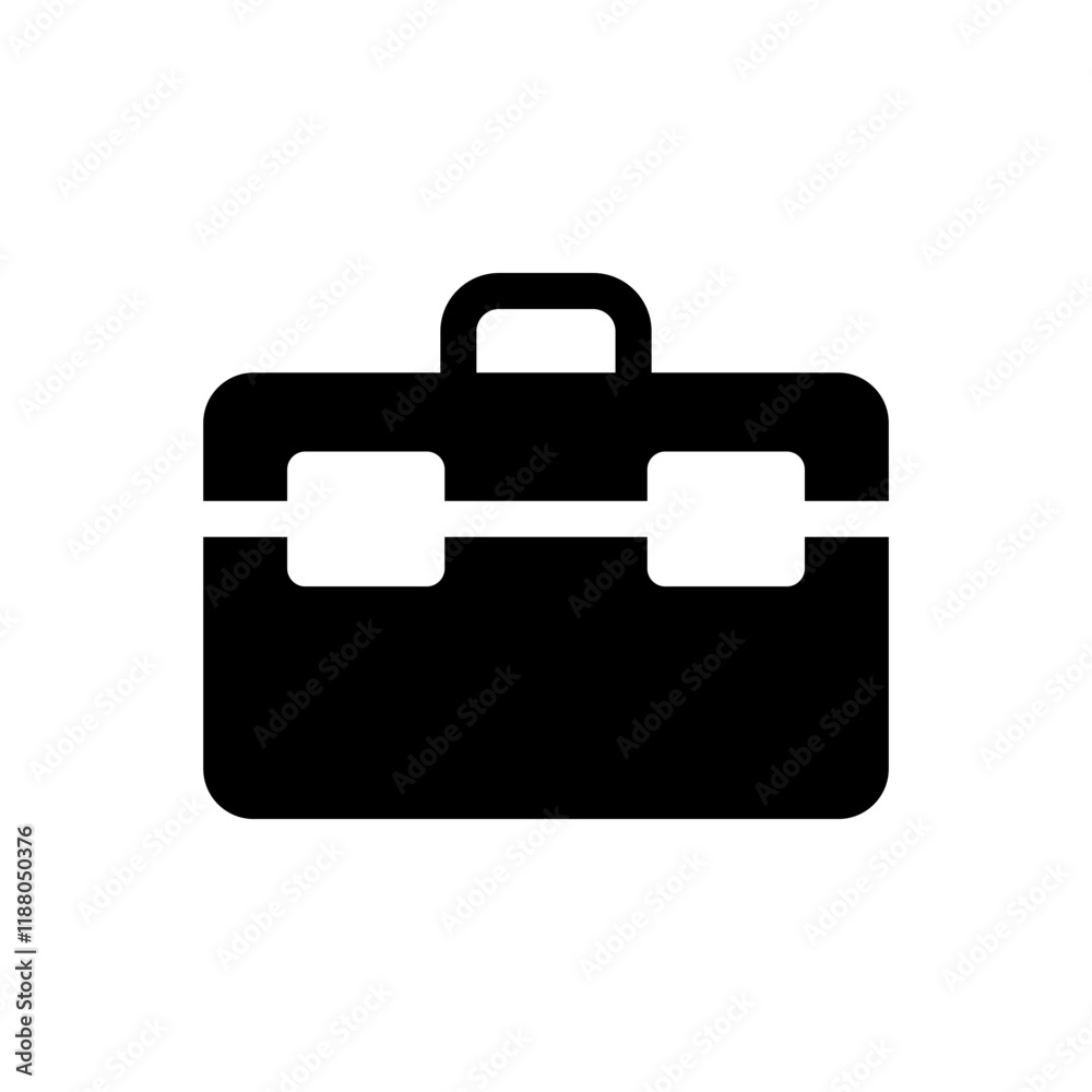 Suitcase with a handle and wheels, symbolizing travel, packing, and portability. Suitcase with a handle and wheels, symbolizing travel, packing, and portability.