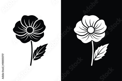Poppy Icons in Bloom. Elegant Silhouettes for Memorials & Gardens