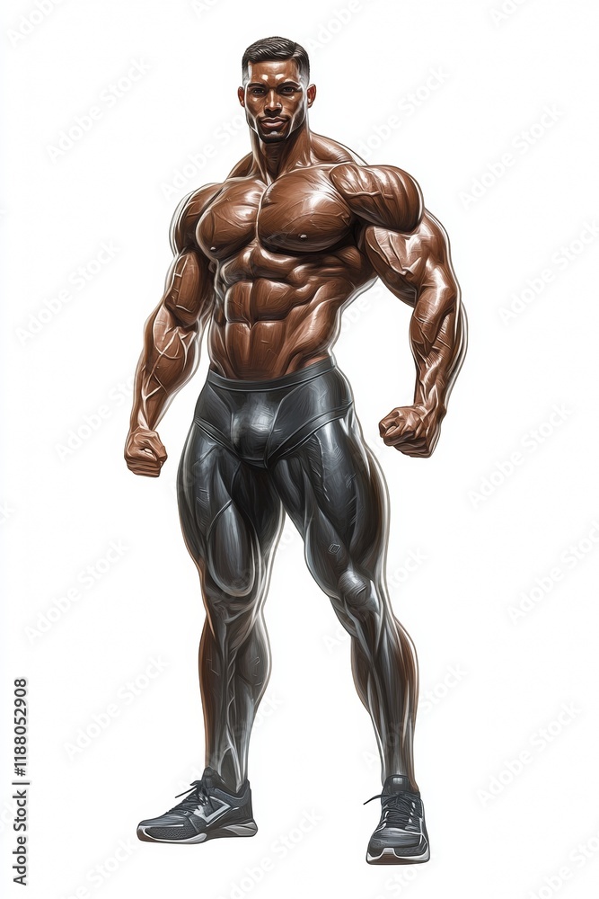 The Apex of Human Strength: A Muscular Male Physique The Apex of Human Strength: A Muscular Male Physique