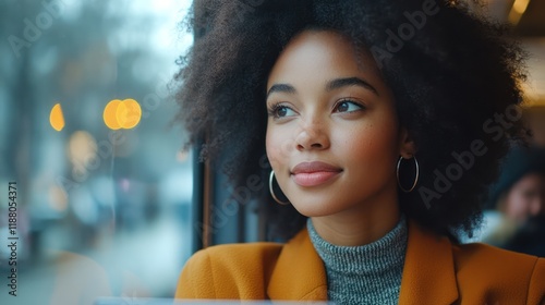 Fototapeta Naklejka Na Ścianę i Meble -  Woman transit pensive city commute