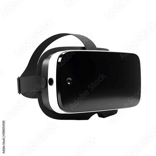 Sleek Black and White VR Headset, Virtual Reality Glasses
