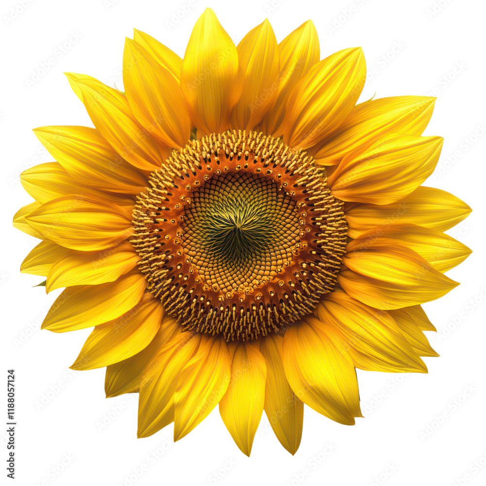 Fototapeta premium Vibrant Sunflower Close-Up: A Golden Bloom