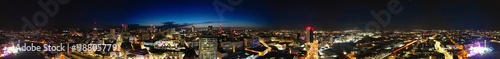 Wallpaper Mural Panoramic View of Downtown Buildings at Central Birmingham City Centre of Midlands, England, United Kingdom. Drone's Camera Footage was Captured from Medium High Altitude During Night of March 30th, 2 Torontodigital.ca