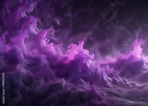 Glowing purple mist swirls across a dark canvas, glowing, abstract, nebula