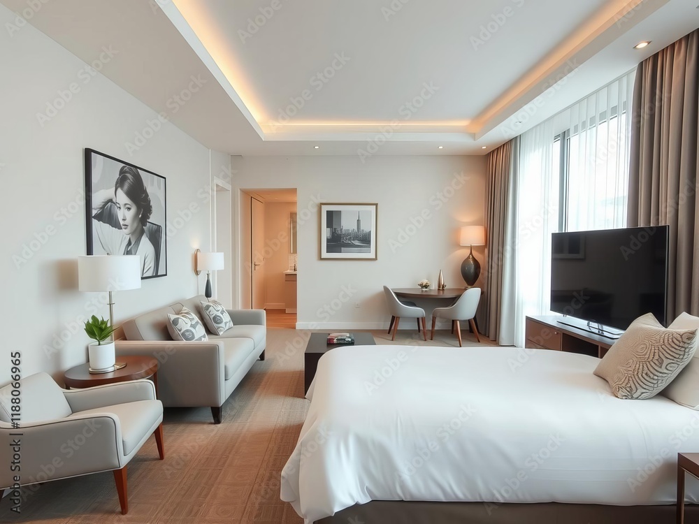 Luxurious and elegant living room in a modern apartment with comfortable furniture and stylish decor, modern, living room, suite Luxurious and elegant living room in a modern apartment with comfortable furniture and stylish decor, modern, living room, suite