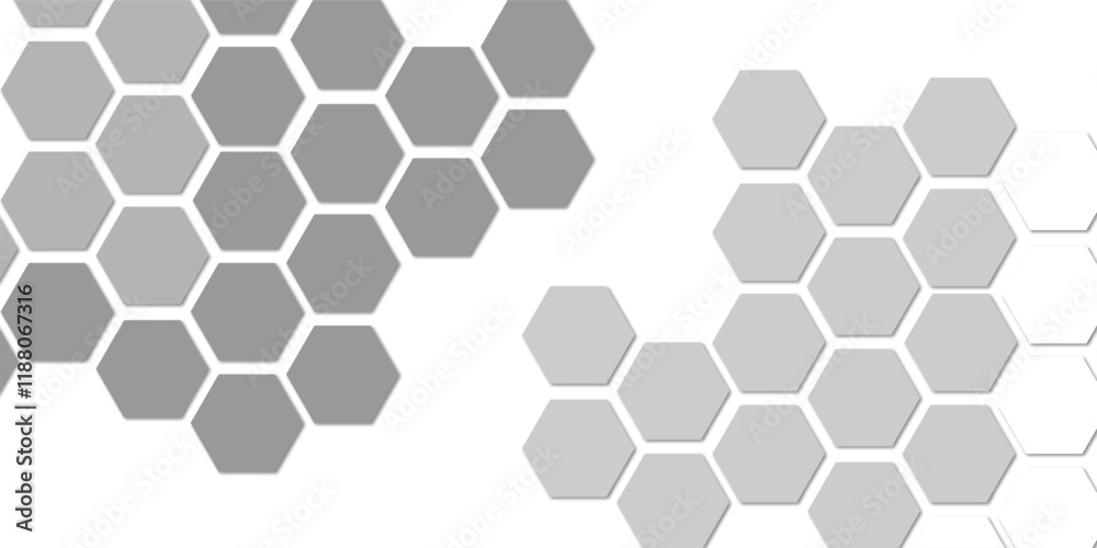 Abstract technology grey geometric hexagon on transparent concept design honeycomb shape vector. Abstract technology grey geometric hexagon on transparent concept design honeycomb shape vector.
