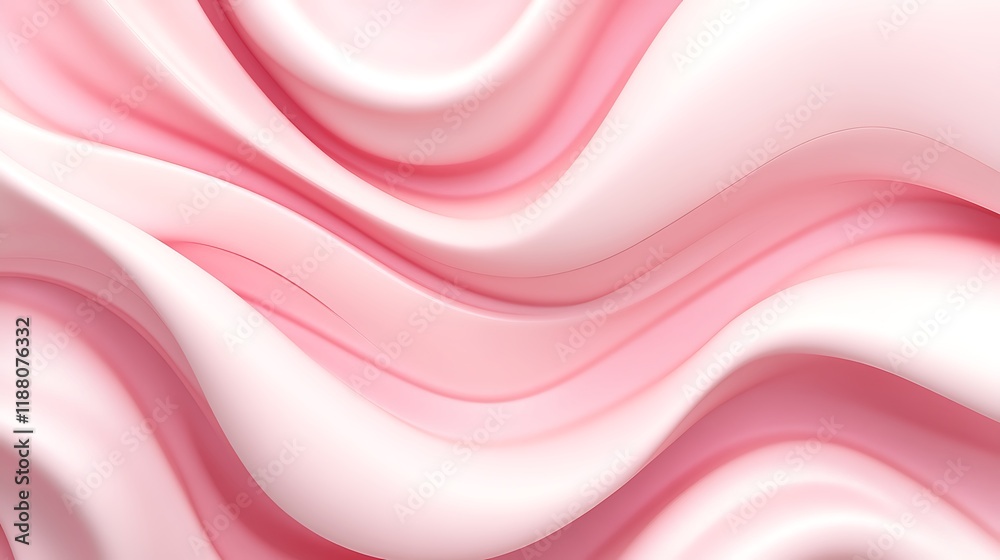 Obraz premium Abstract Pink Wave Smooth Fluid Design