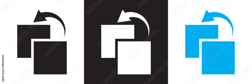 Send back vector icon.  isolated on white and black background. vector illustration. EPS 10