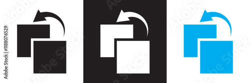 Send back vector icon.  isolated on white and black background. vector illustration. EPS 10