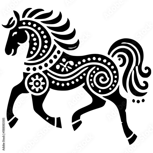 Ethnic horse silhouette