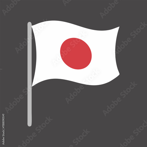 Simple Illustration of the Japanese Flag