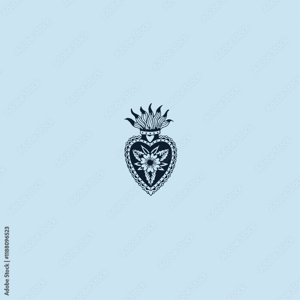 Obraz premium THESE HIGH QUALITY SACRED HEART JESUS VECTOR FOR USING VARIOUS TYPES OF DESIGN WORKS LIKE T-SHIRT, LOGO, TATTOO AND HOME WALL DESIGN 