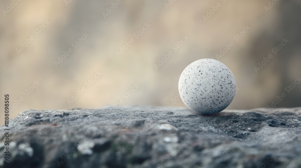 Round stone symbolizing peace and balance against a soft, blurred background promoting tranquility and mindfulness practices Round stone symbolizing peace and balance against a soft, blurred background promoting tranquility and mindfulness practices