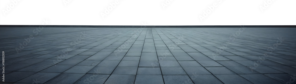 Fototapeta premium grey tiles floor isolated on cutout