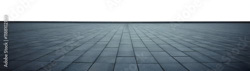 grey tiles floor isolated on cutout