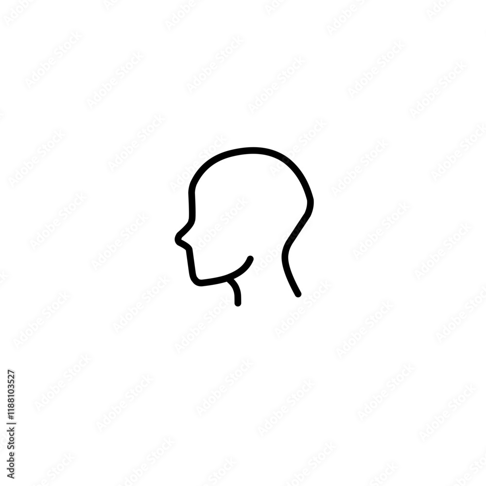 Simple Head Line Icon Simple Head Line Icon