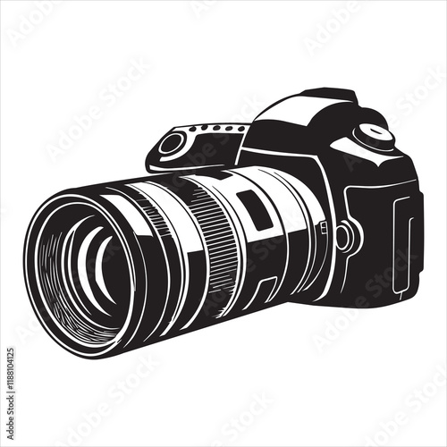 Photo Camera silhouette Design, Camera Vector illustration, Cameraman clipart Graphic
