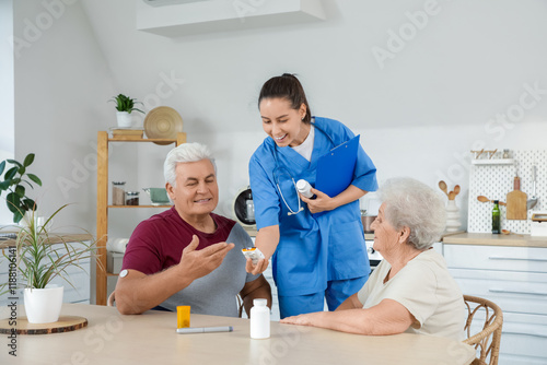 Diabetic senior couple with...