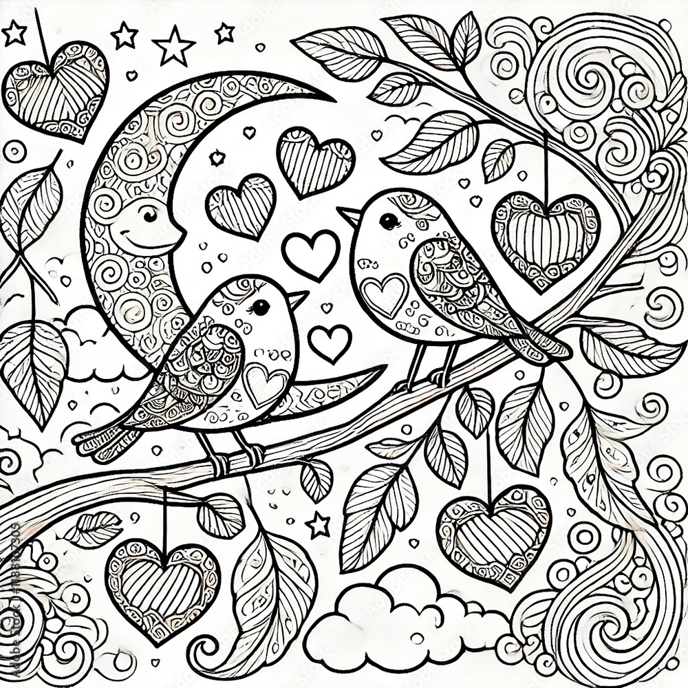 Fototapeta premium background with birds