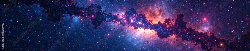 Fototapeta premium Dazzling celestial panorama, star-speckled darkness , texture, sky