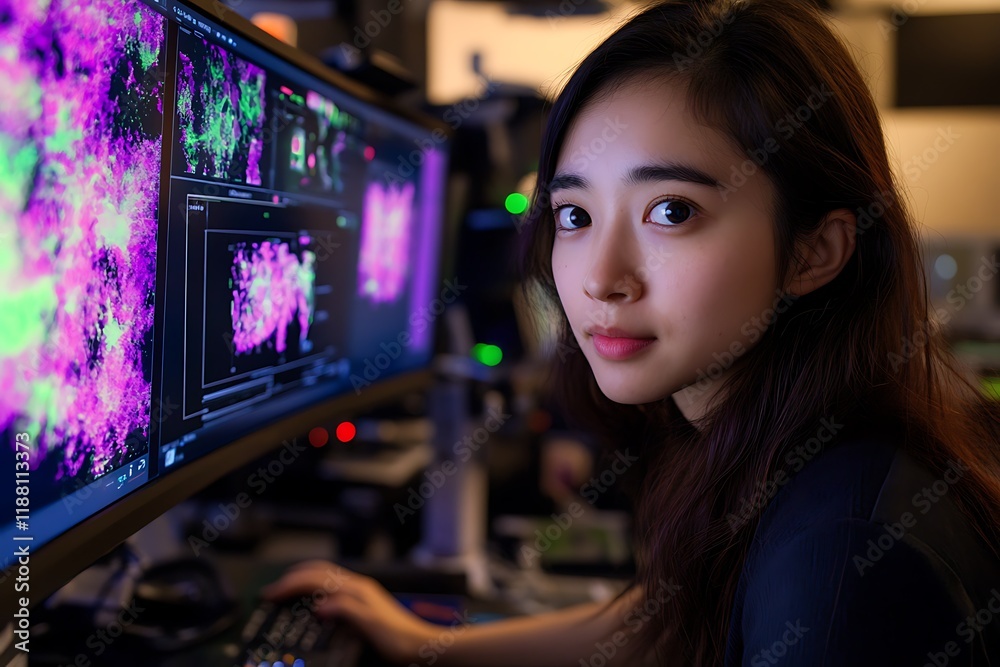Researcher using CRISPR technology Researcher using CRISPR technology